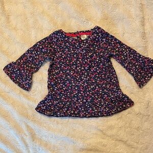 OshKosh B'gosh Floral Kids Blouse - Navy and Pink